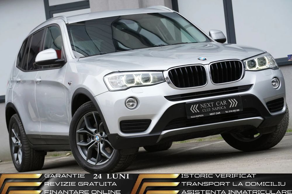 BMW X3 GARANTIE 12 LUNI*RATE*REVIZIE*190Cp*4x4*Automat*Piele*Navi*Led