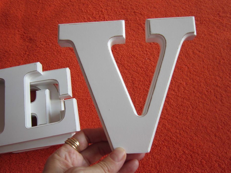 cadou inedit litere mari, shaby chic L,O,V,E  H,O,M,E