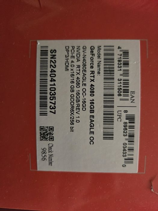 Продам видеокарта gigabyte  eagle 4080 16GB