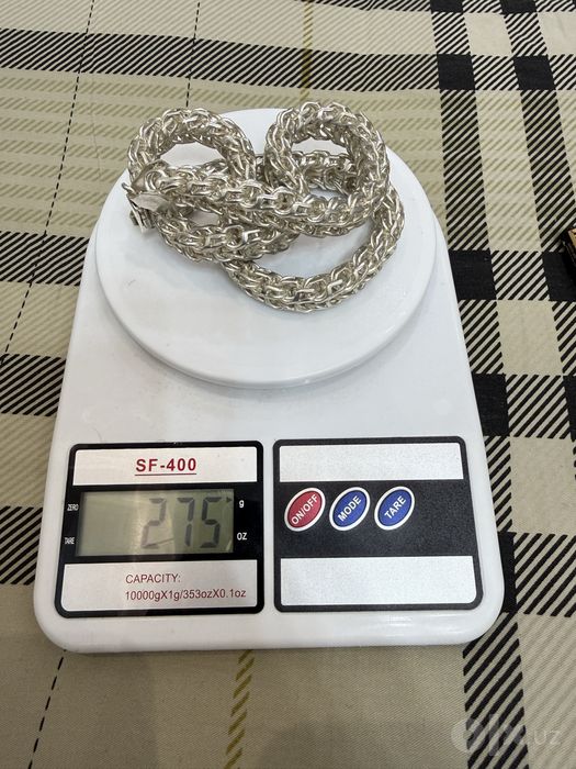 серебро цепочка 276 грамм чисти вес