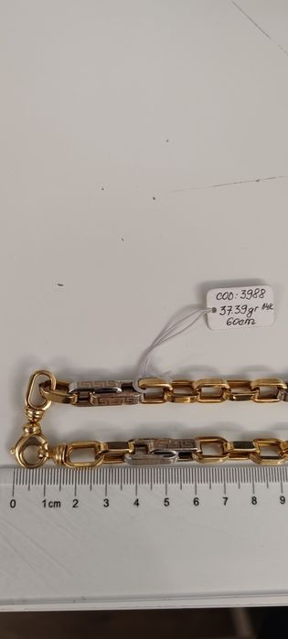 Lanț bărbați model Versace Aur 14k Gr 37,39 cod unic 3988 lungime 60cm