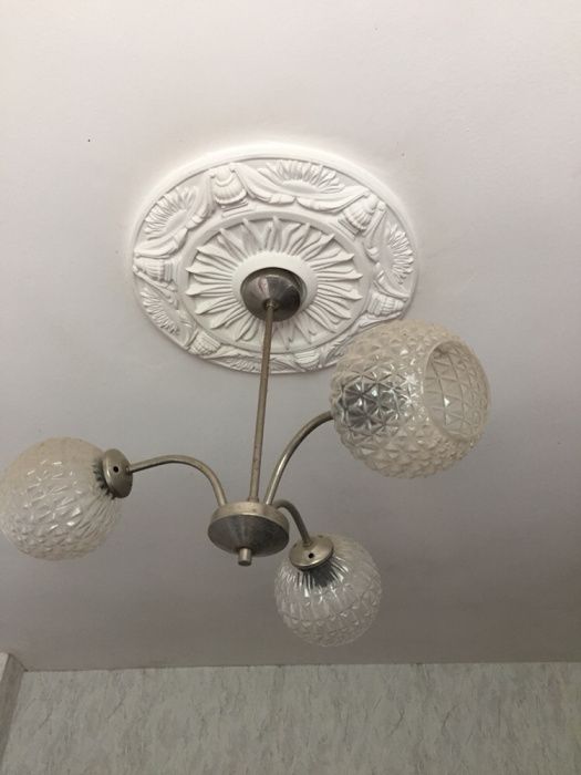 Старинен ретро абажур, полилей