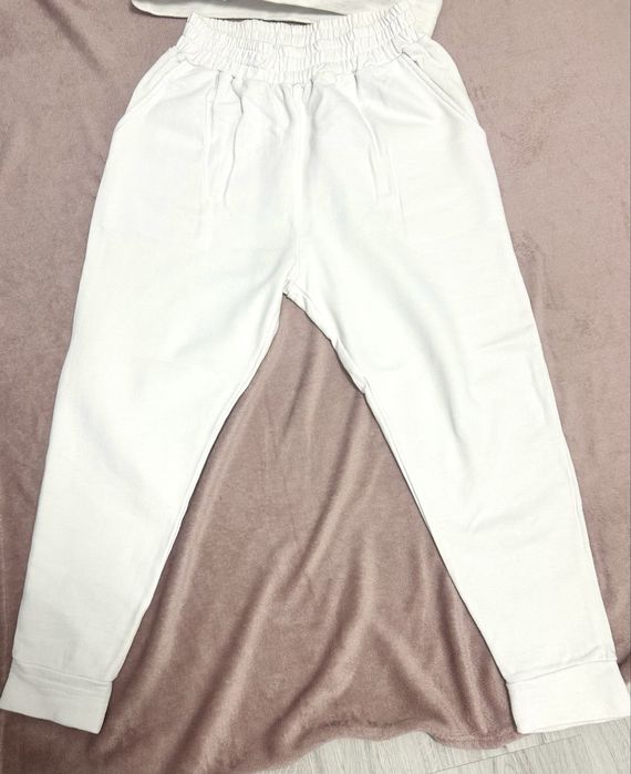 Trening barbati, alb, bumbac, masura S