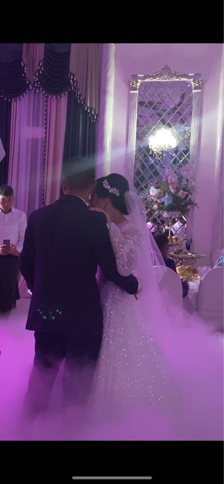 Свадебное платье с блестками