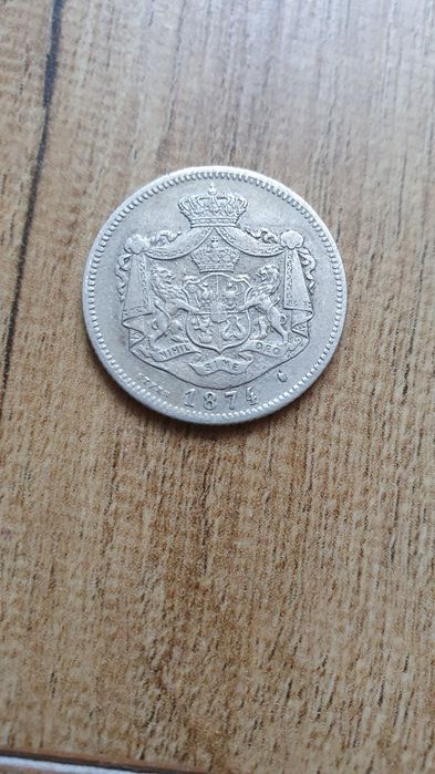 1 leu 1874 Argint