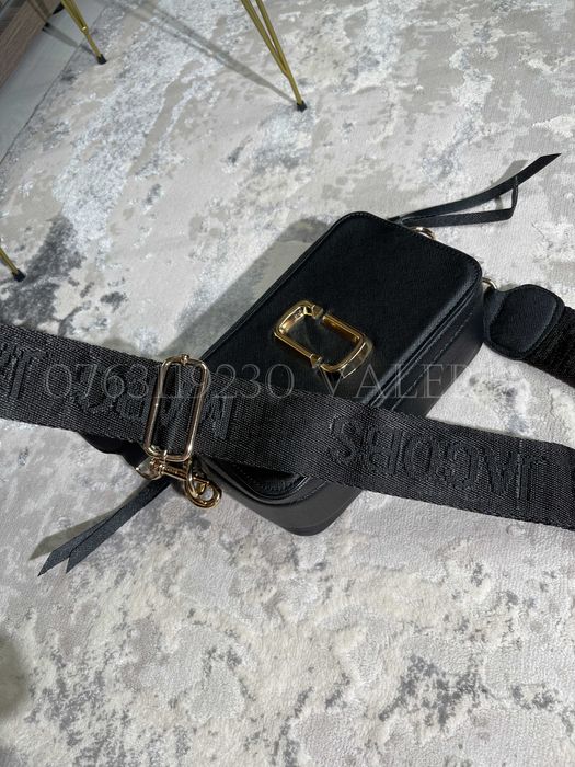 Geanta Marc Jacobs - Snapshot Negru/logo auriu