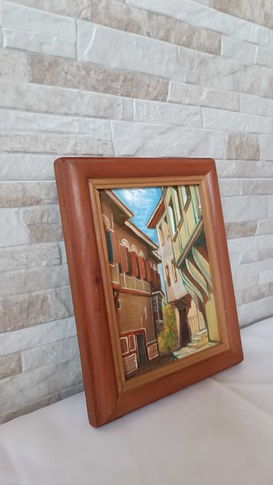 Стара картина "Старият Пловдив" - 24/19.5см