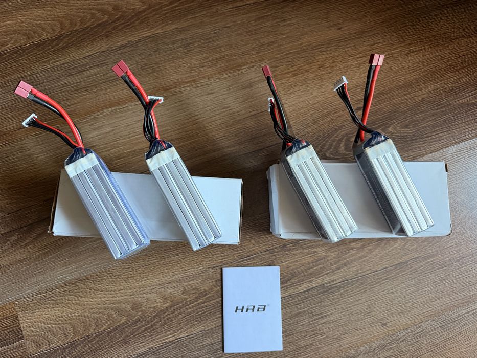 2 Baterii Acumulatori LiPo HRB 4S (14.8V, 2200mAh, 30C) drone fpv