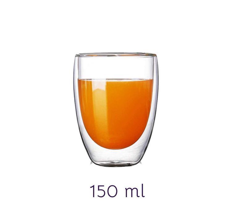 Термоустойчиви чаши с двойно дъно за кафе, чай, капучино 150 мл