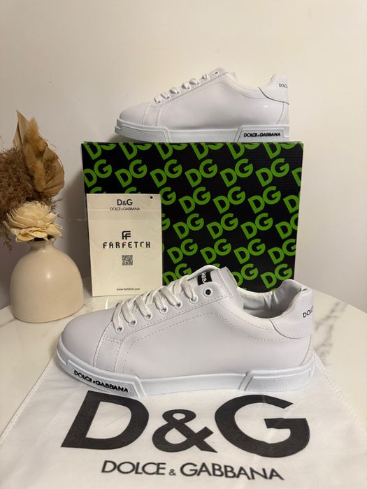 Adidasi Dolce Gabbana full white