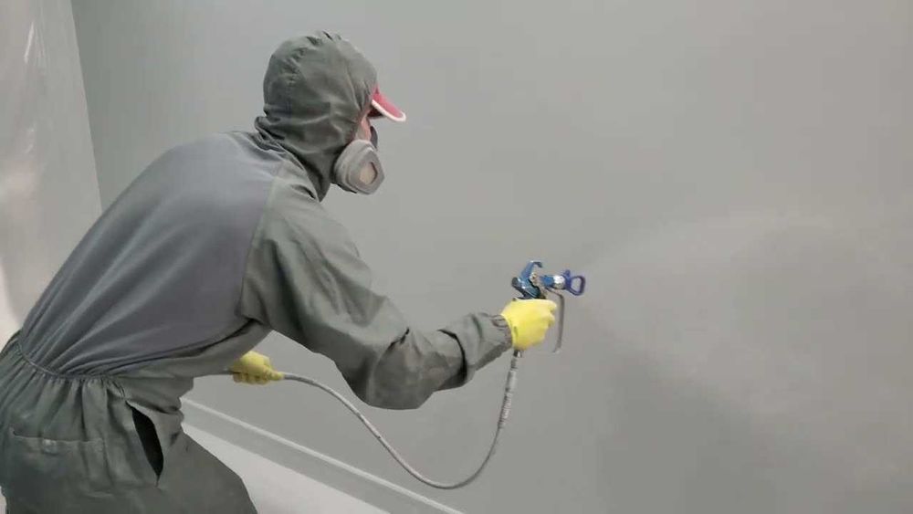Безвоздушная покраска стен