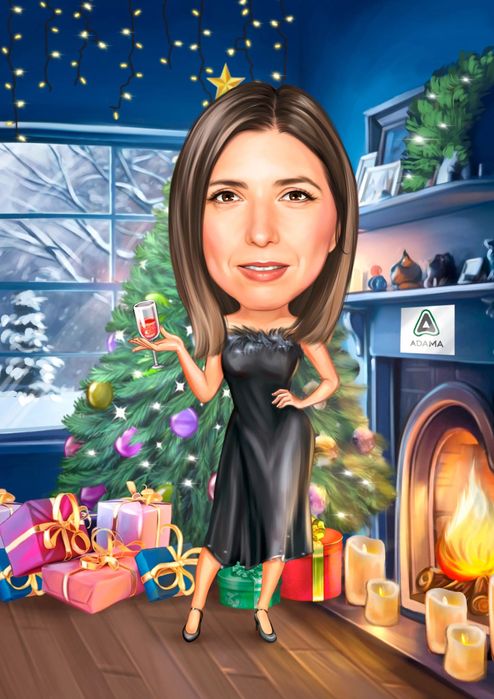 Коледен подарък за семейство и приятели – персонална карикатура