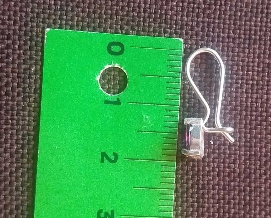 Сребърни обеци с аметист