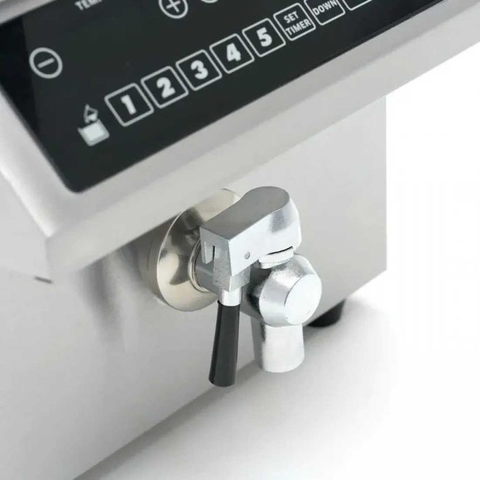 Индукционен фритюрник с 1 вана по 8л, автоматично повдигаща се кошница