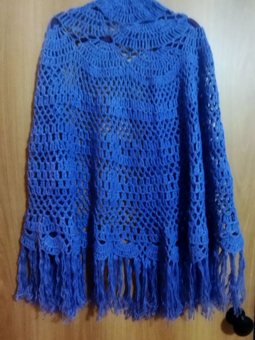 Вязанный платок накидка