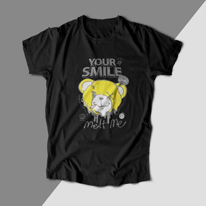 Черни тениски с Teddy Bear, Различни мечета, Тениска с щампа