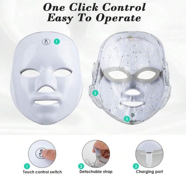 Електрическа Led маска за лице, 7 цвята