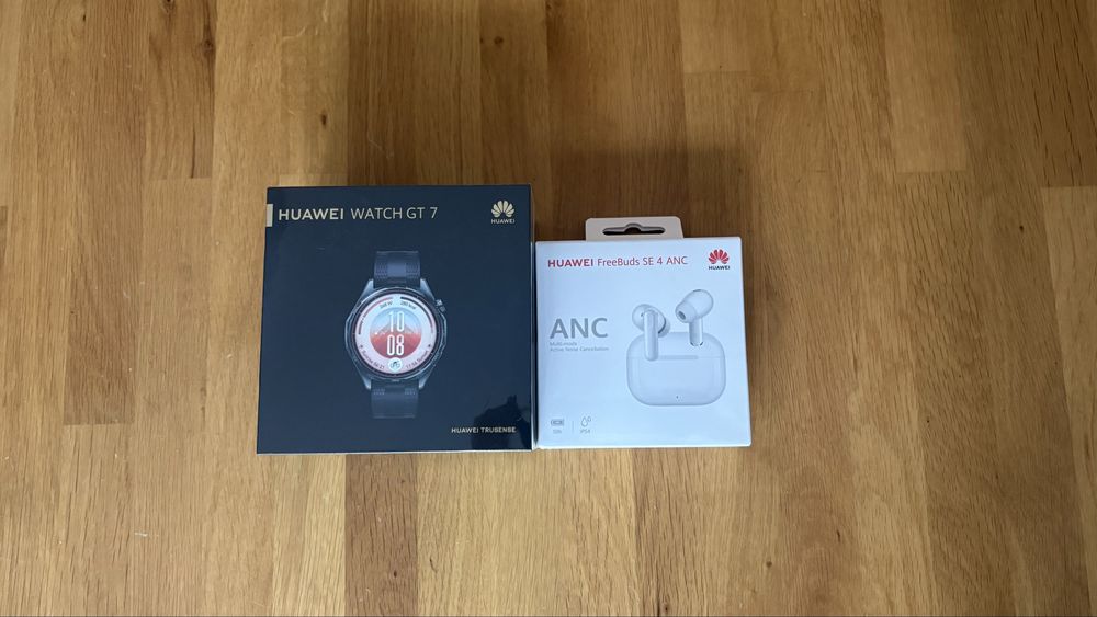 Продавам чисто нов комплект Huawei Watch GT 7 + Huawei FreeBuds SE 4 ANC
