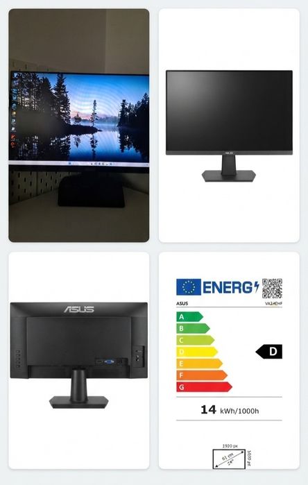 Monitor ASUS VA24EHF 23.8" Full HD IPS, 100Hz, 1ms