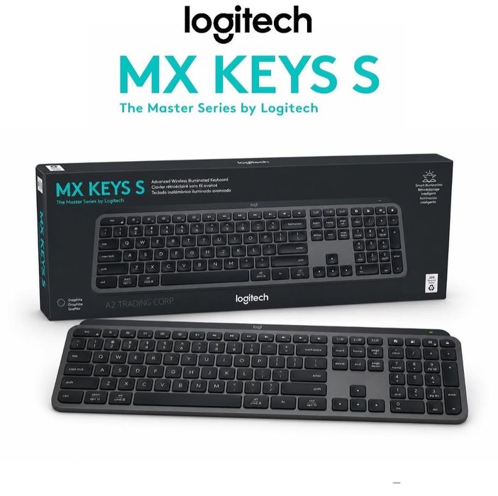 Русская Раскладка! Logitech mx keys s Black Беспроводная Клавиатура