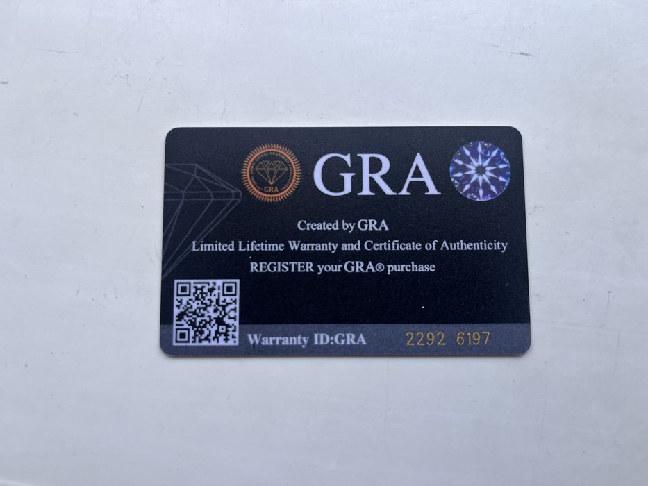 кольцо с сертификатом GRA