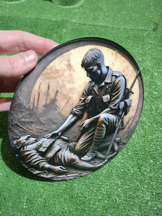 Воена сцена метална табела