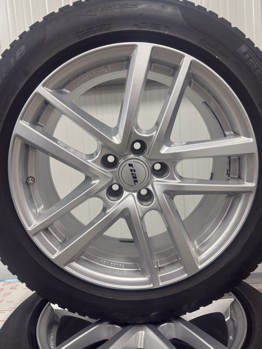 225 55R18 Jante cu anvelope pirelli, dot 2222,et 39, 5x112(audi,vw,)