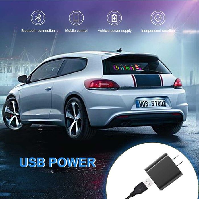 LED матричен панел Bluetooth APP Control USB 5V гъвкав LED екран превъртащ се текстов шаблон