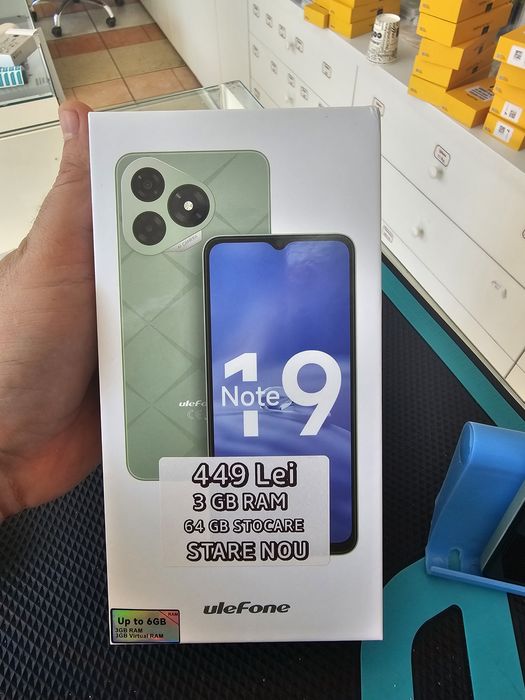 Ulefone Note 19, 3/64 GB, Nou, 2 ani garanție