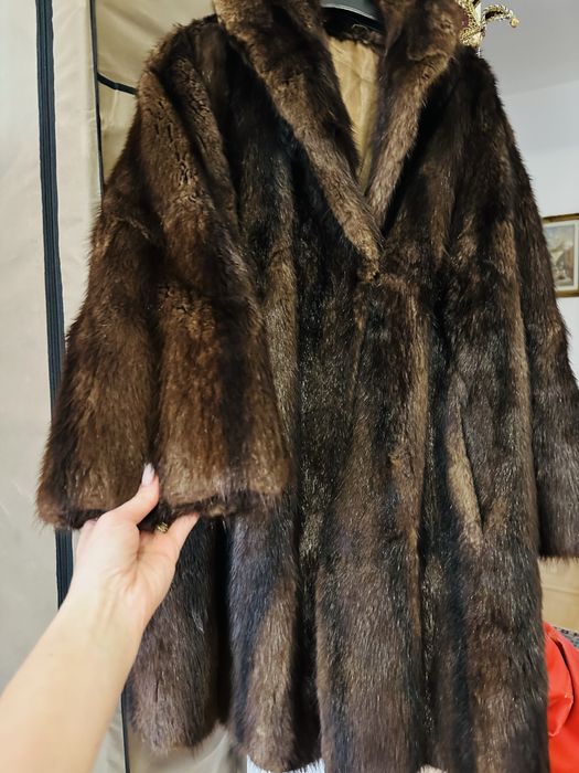 Haină superbă blană naturală Nutrie