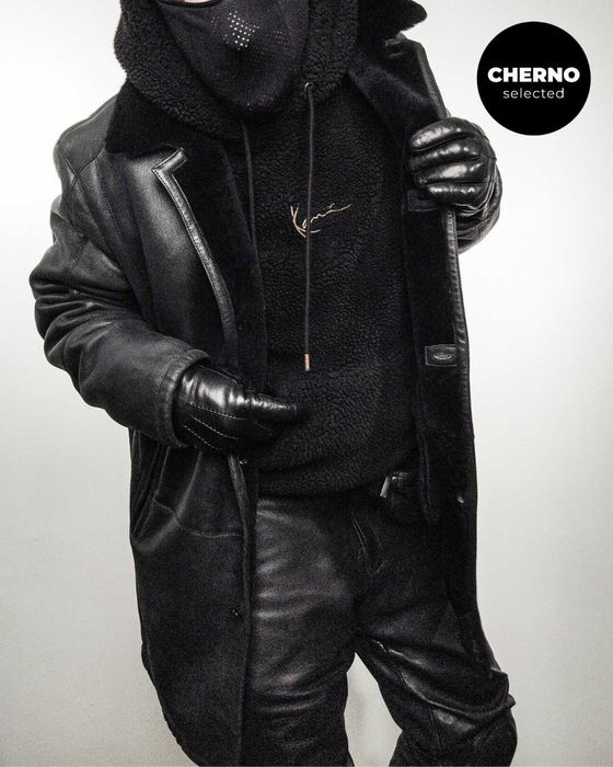 Мъжко кожено палто / кожух LAGERFELD Men’s Shearling Coat – XXL•XXXL