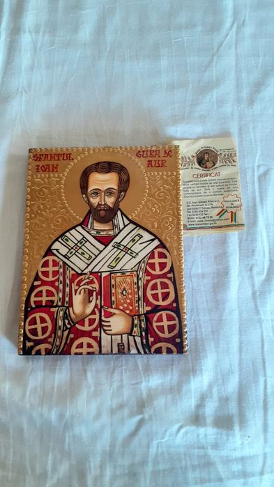 Pastel și icoane cu foita de aur