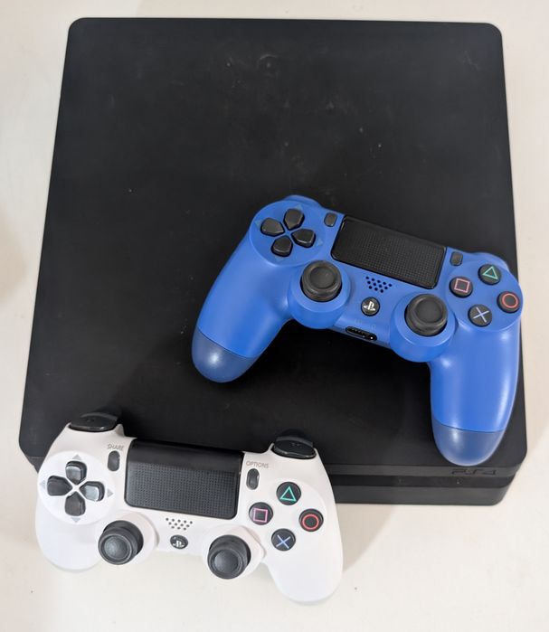PS4 Slim (ПС4) + Топ игры + 2 джойст.