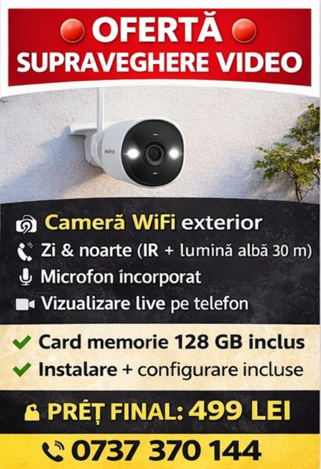 Instalez camere de supraveghere,sisteme antiefractie/Mentenanta pc.