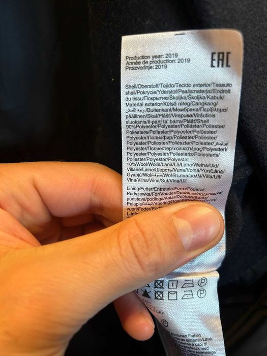 Palton Barbatesc, Only & Sons, Marimea L, Albastru inchis, Slim Fit