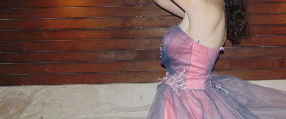 Бална рокля, розово/ лилава