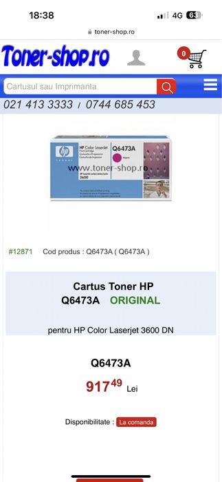 Toner Hp laserjet 3600