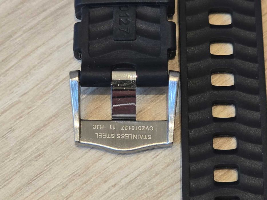 Curea silicon ceas Omega Seamaster 300 Diver Negru Albastru