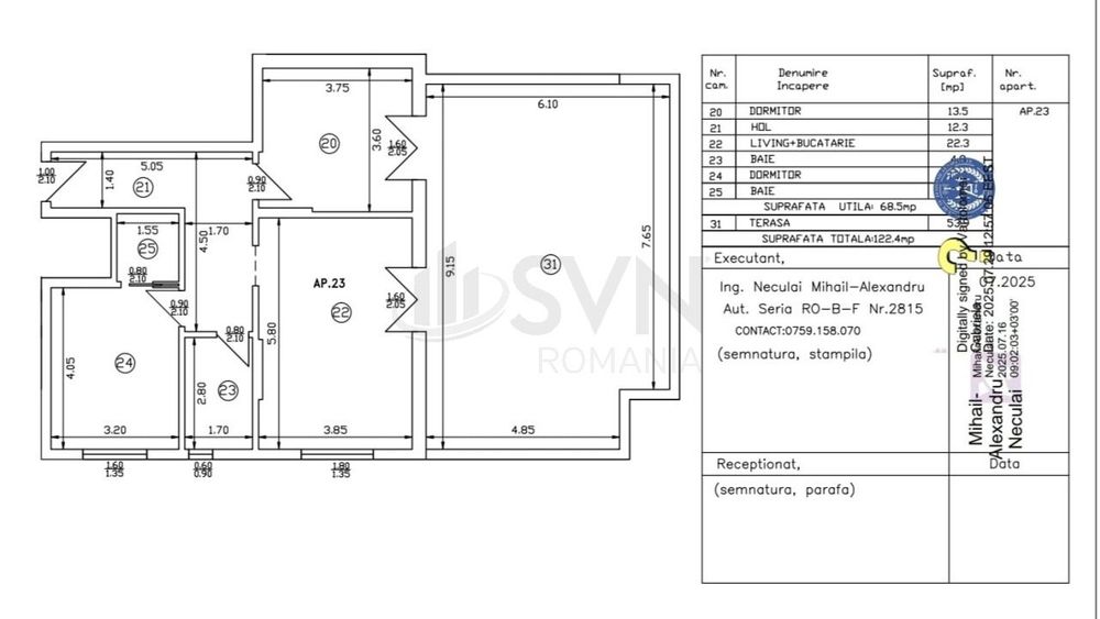 3 Camere cu Terasa 54 mp - Fundeni - Dobroesti