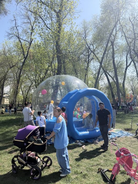 Надувной шар, батут, bubble house