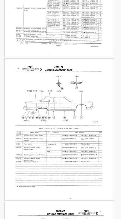 Каталог части Mercury/Lincoln 1973/1979
