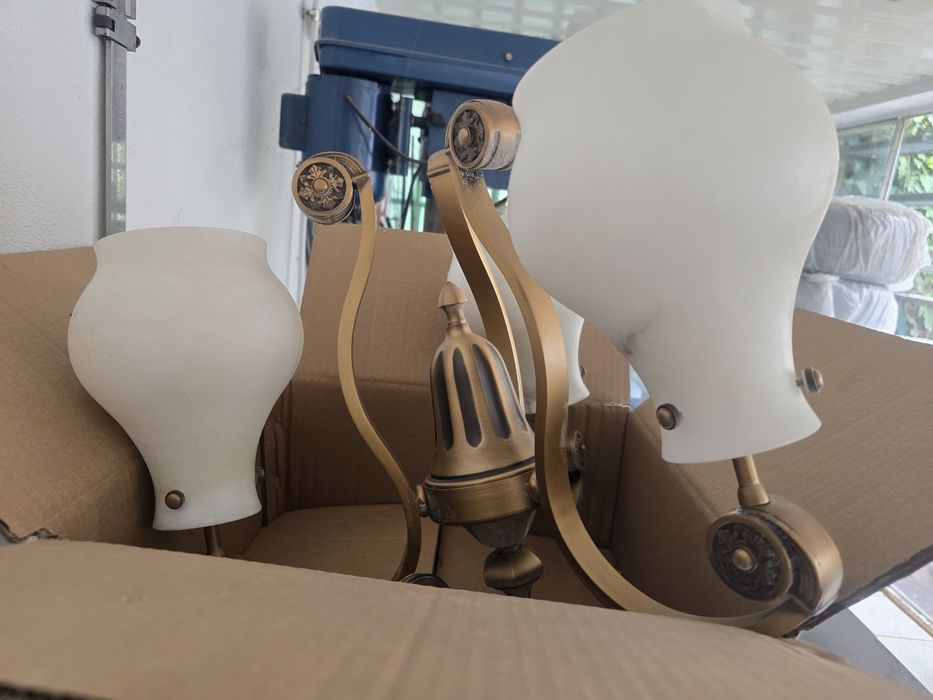 Set candelabru vintage + 2 aplice