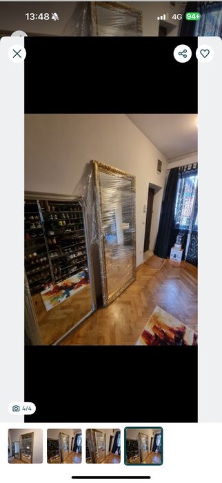 Oglindă decorativa cu rama deosebită din lemn