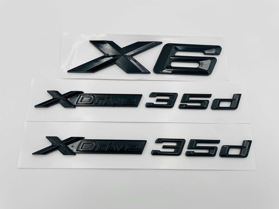 Set embleme compatibile BMW X6 x-drive 35d negru