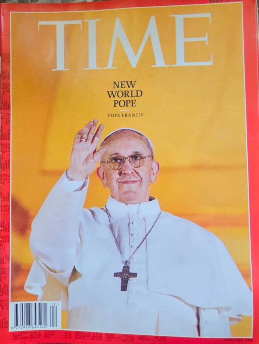 Revista Time Magazine, lot 7 reviste cu coperta cu Papa Francisc (5 numere), Papa Ioan-Paul [1 numar + 1 nr Newsweek) si (1 numar) cu Papa Benedict .