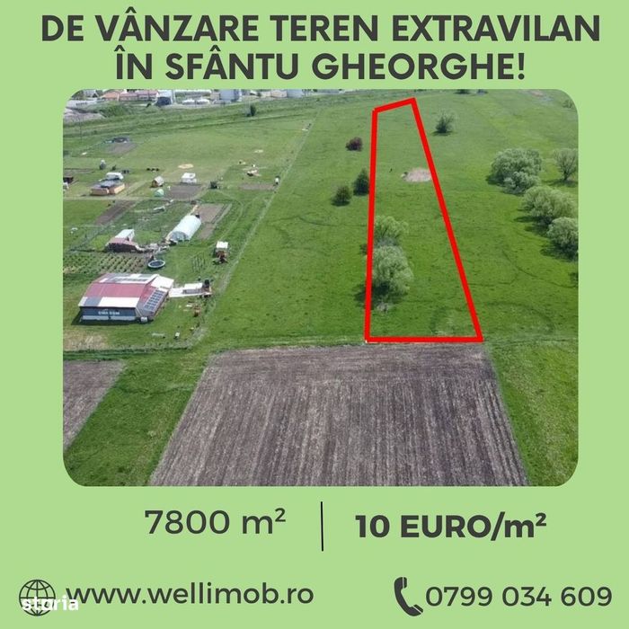 De vânzare teren extravilan în Sfântu Gheorghe!