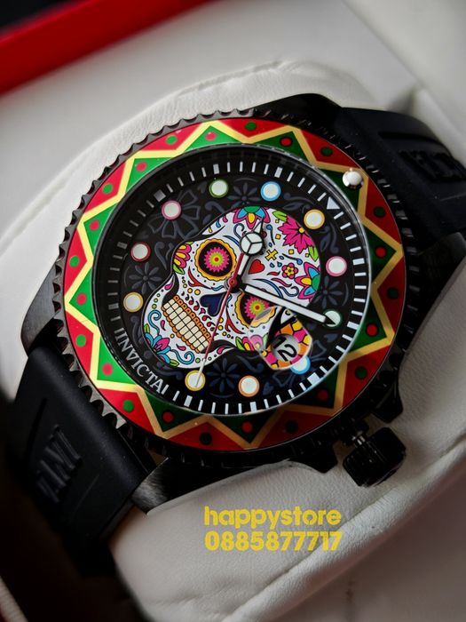 INVICTA Muertos Fiesta 43 mm, нов ръчен часовник
