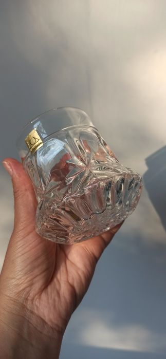 Комплект 6 бр.чаши оловен кристал,масивни