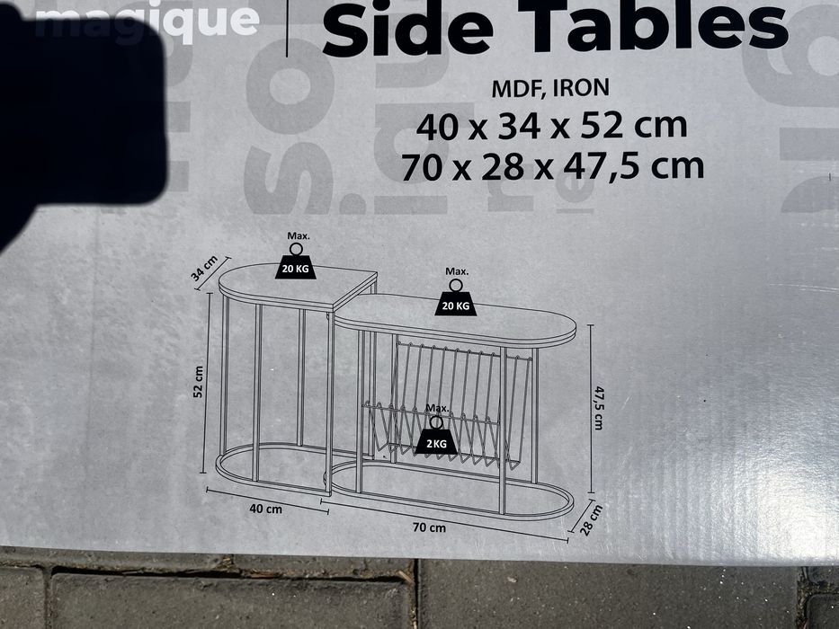Set masute auxiliare