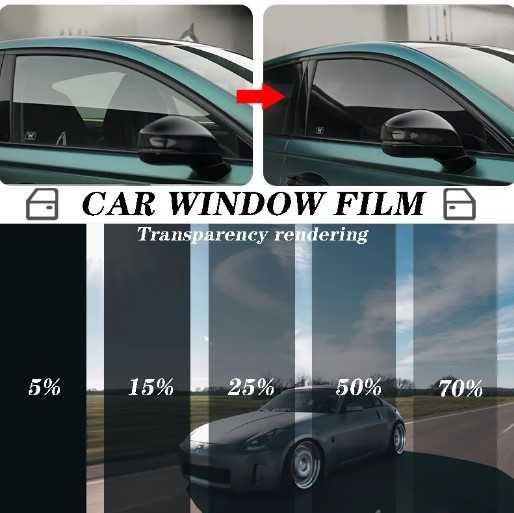 Фолио за затъмняване на стъкла на кола 50х300см